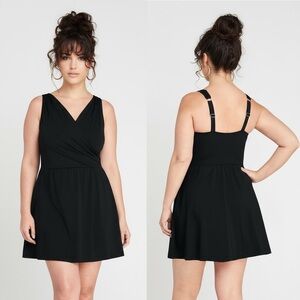 Lands end swim dress one piece dress 14 D